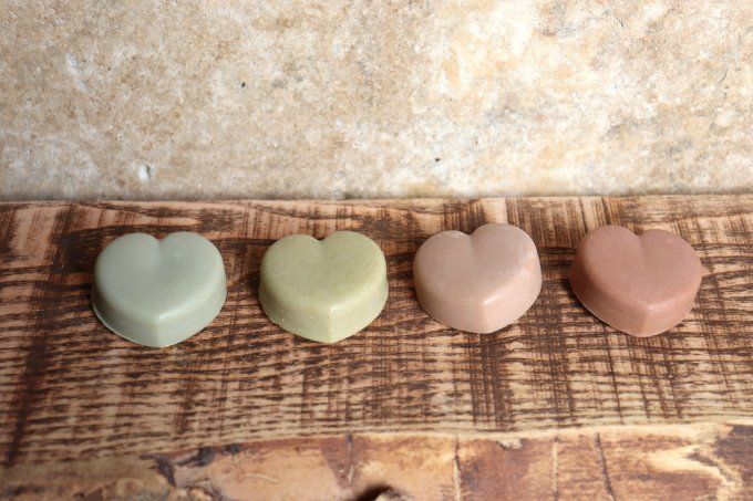 Coffret 4 savons coeur